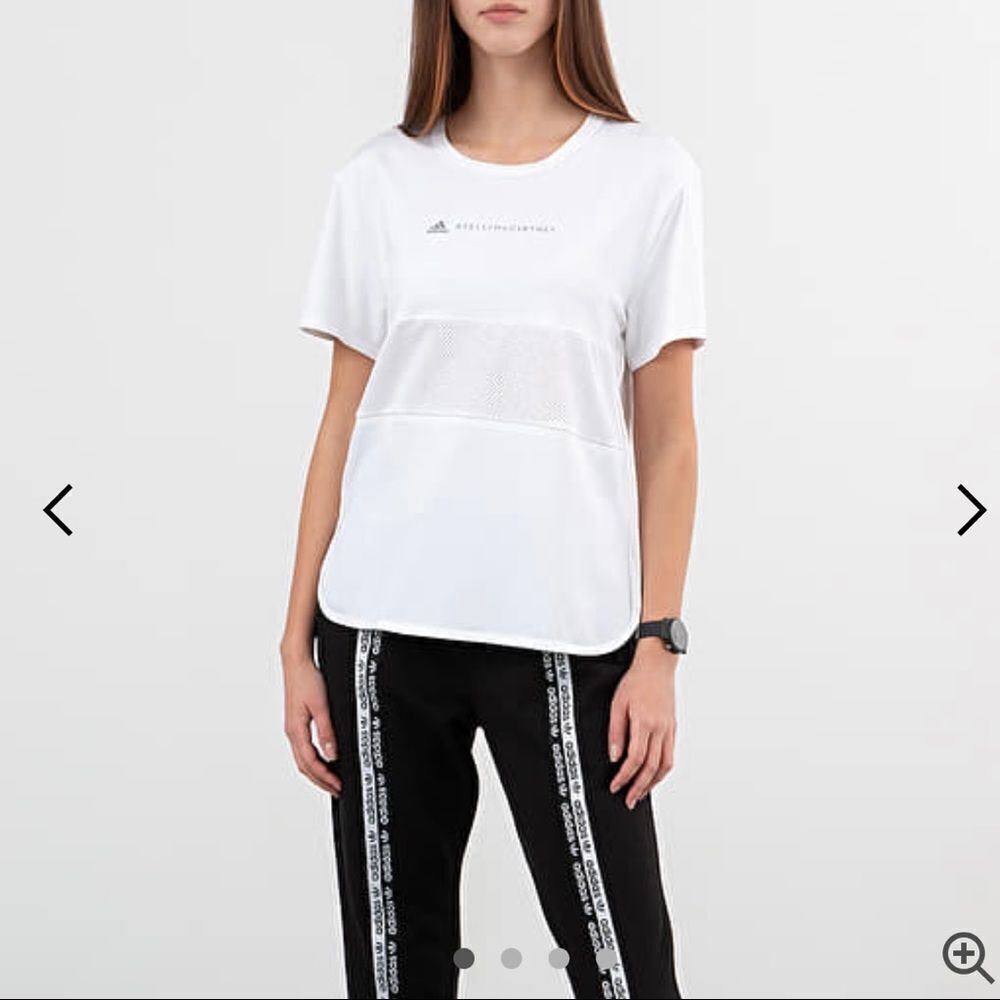 NWT! ADIDAS By Stella McCartney True Strength Run Loose Fit White Tee Size S